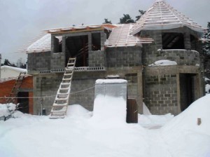 Строительство из газобетонных блоков зимой